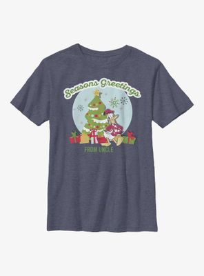 Disney Donald Duck Seasonal Greetings From Uncle Youth T-Shirt