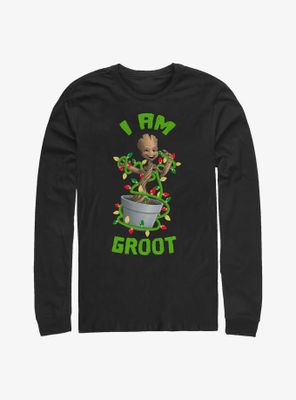 Marvel Guardians Of The Galaxy Holiday Groot Long-Sleeve T-Shirt