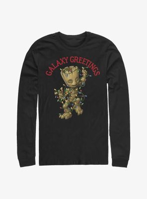 Marvel Guardians Of The Galaxy Baby Groot Greetings Long-Sleeve T-Shirt