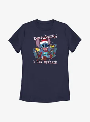 Disney Lilo And Stitch Dear Santa Womens T-Shirt