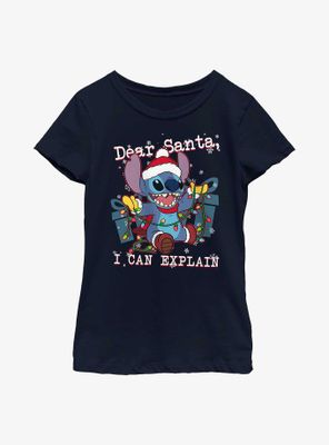 Disney Lilo And Stitch Dear Santa Youth Girls T-Shirt