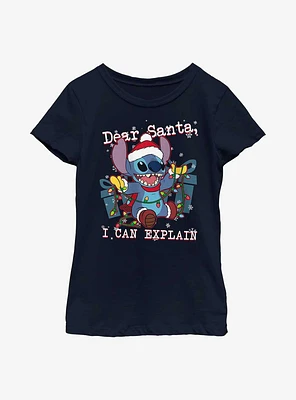 Disney Lilo And Stitch Dear Santa Youth Girls T-Shirt