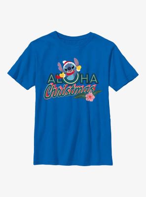 Disney Lilo And Stitch Aloha Christmas Youth T-Shirt