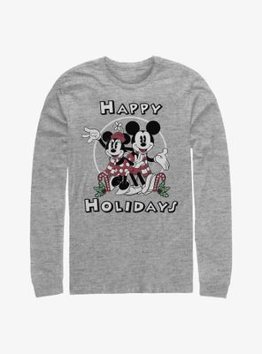 Disney Mickey Mouse & Minnie Happy Holidays Long-Sleeve T-Shirt