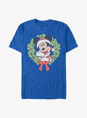 Disney Mickey Mouse Christmas Wreath T-Shirt