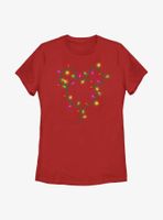 Disney Mickey Mouse Christmas Light Strand Womens T-Shirt