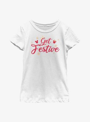 Disney Mickey Mouse Get Festive Youth Girls T-Shirt