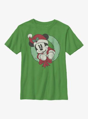 Disney Mickey Mouse Vintage Wreath Youth T-Shirt