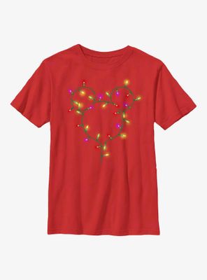 Disney Mickey Mouse Christmas Light Strand Youth T-Shirt