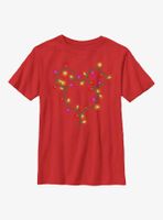 Disney Mickey Mouse Christmas Light Strand Youth T-Shirt