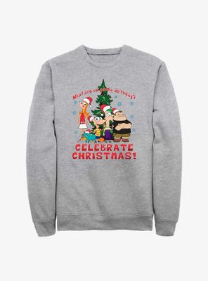 Disney Phineas And Ferb Celebrate Christmas Sweatshirt