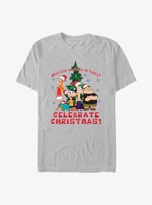Disney Phineas And Ferb Celebrate Christmas T-Shirt