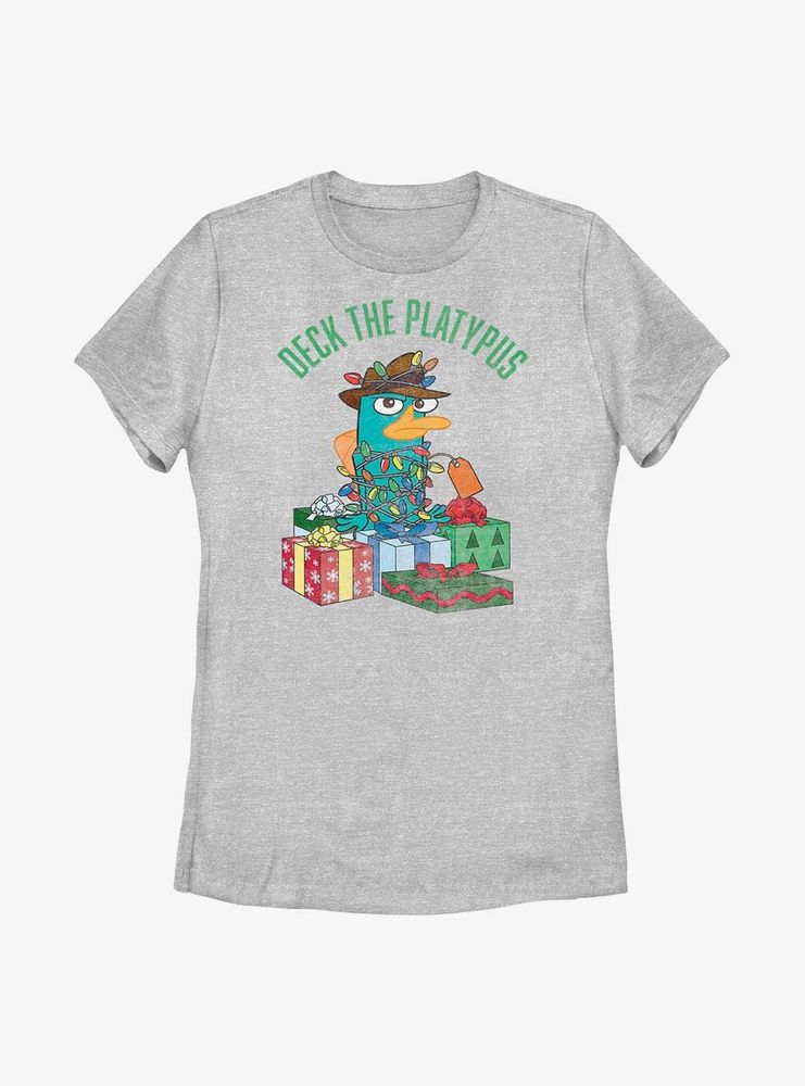 Disney Phineas And Ferb Deck The Platypus Womens T-Shirt