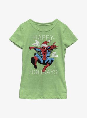 Marvel Spider-Man Happy Holidays Youth Girls T-Shirt