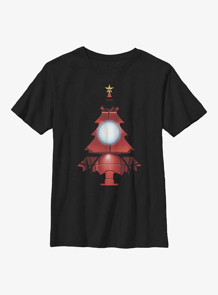 Marvel Avengers Iron Man Christmas Tree Youth T-Shirt