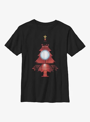 Marvel Avengers Iron Man Christmas Tree Youth T-Shirt
