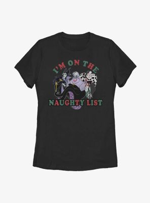 Disney Villains Naughty List Womens T-Shirt