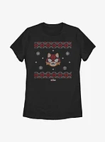 Marvel Spider-Man Spider-Cat Sweater Pattern Womens T-Shirt