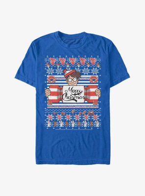 Where's Waldo? Christmas Sweater Pattern T-Shirt