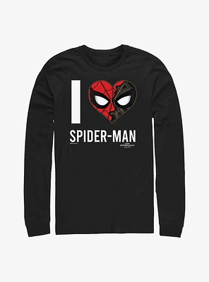 Marvel Spider-Man: No Way Home I Heart Spider-Man Long-Sleeve T-Shirt
