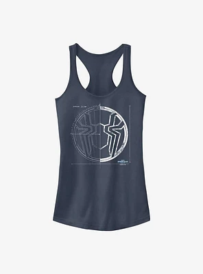 Marvel Spider-Man: No Way Home Grid White Girls Tank