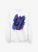 Marvel Spider-Man: No Way Home Schematic Panels Crew Sweatshirt