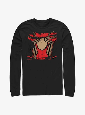 Marvel Spider-Man: No Way Home Ripped Suit Long-Sleeve T-Shirt