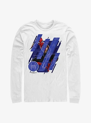 Marvel Spider-Man: No Way Home Schematic Panels Long-Sleeve T-Shirt