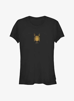 Marvel Spider-Man: No Way Home Black Suit Gold Logo Girls T-Shirt