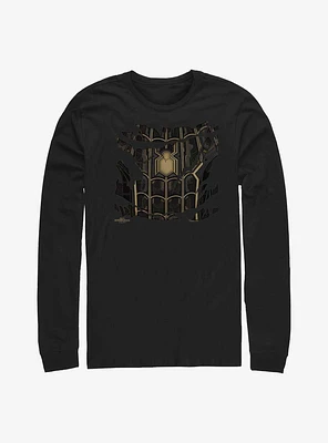 Marvel Spider-Man: No Way Home Black Ripped Suit Long-Sleeve T-Shirt