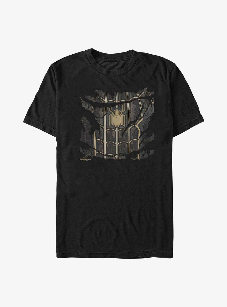Marvel Spider-Man: No Way Home Black Ripped Suit T-Shirt