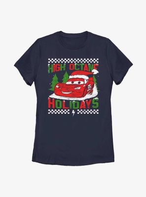 Disney Pixar Cars High Octane Holidays Lightning McQueen Womens T-Shirt