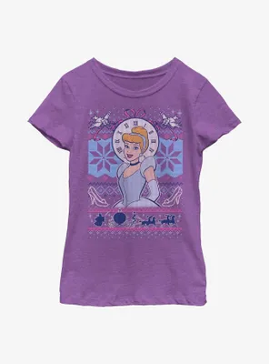 Disney Cinderella Ugly Sweater Pattern Youth Girls T-Shirt