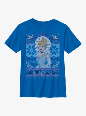 Disney Cinderella Ugly Sweater Pattern Youth T-Shirt