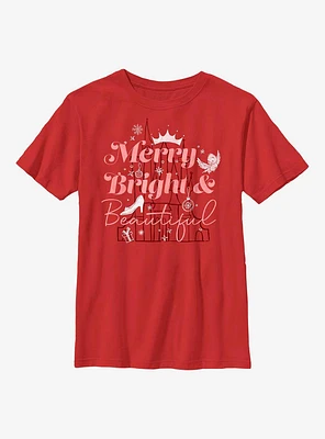 Disney Cinderella Castle Merry, Bright & Beautiful Youth T-Shirt