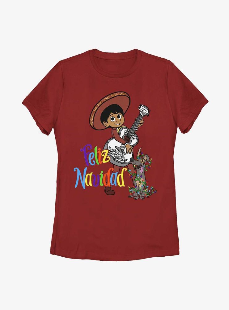 Disney Pixar Coco Feliz Navidad Womens T-Shirt