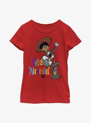 Disney Pixar Coco Feliz Navidad Youth Girls T-Shirt