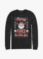 Star Wars The Mandalorian Merry Force Be With You Child Long-Sleeve T-Shirt