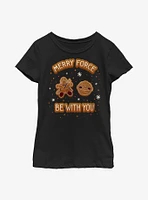 Star Wars The Mandalorian Merry Force Be With You Cookies Youth Girls T-Shirt