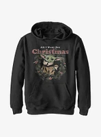 Star Wars The Mandalorian Child Want For Christmas Youth Hoodie