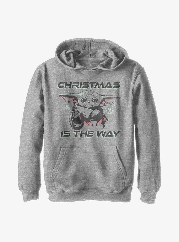 Star Wars The Mandalorian Christmas Is Way Youth Hoodie