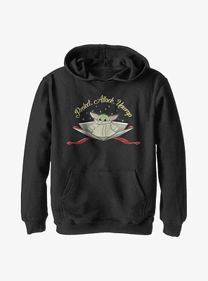 Star Wars The Mandalorian Protect, Attack, Unwrap Child Youth Hoodie