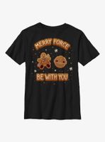 Star Wars The Mandalorian Merry Force Be With You Cookies Youth T-Shirt