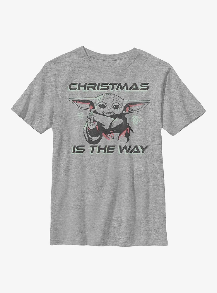 Star Wars The Mandalorian Christmas Is Way Youth T-Shirt