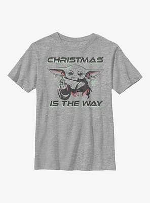 Star Wars The Mandalorian Christmas Is Way Youth T-Shirt