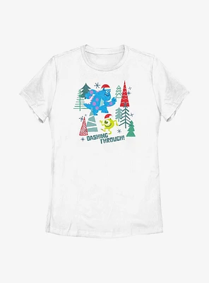 Disney Pixar Monsters, Inc. Dashing Through Womens T-Shirt