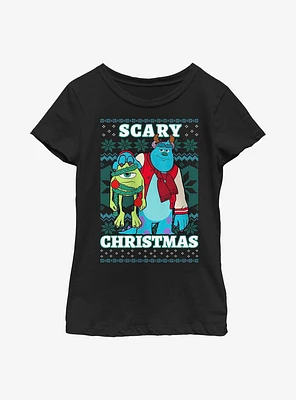 Disney Pixar Monsters, Inc. Scary Christmas Youth Girls T-Shirt