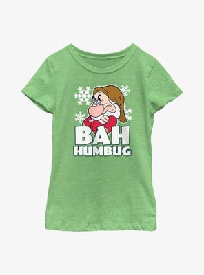 Disney Snow White And The Seven Dwarfs Grumpy Bah Humbug Youth Girls T-Shirt