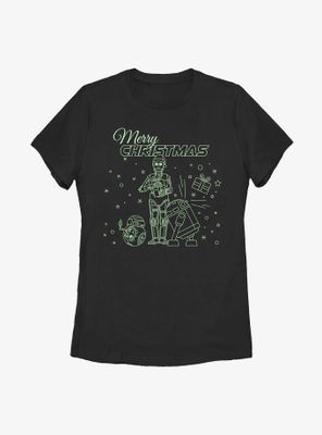 Star Wars Droid Christmas Wish Womens T-Shirt