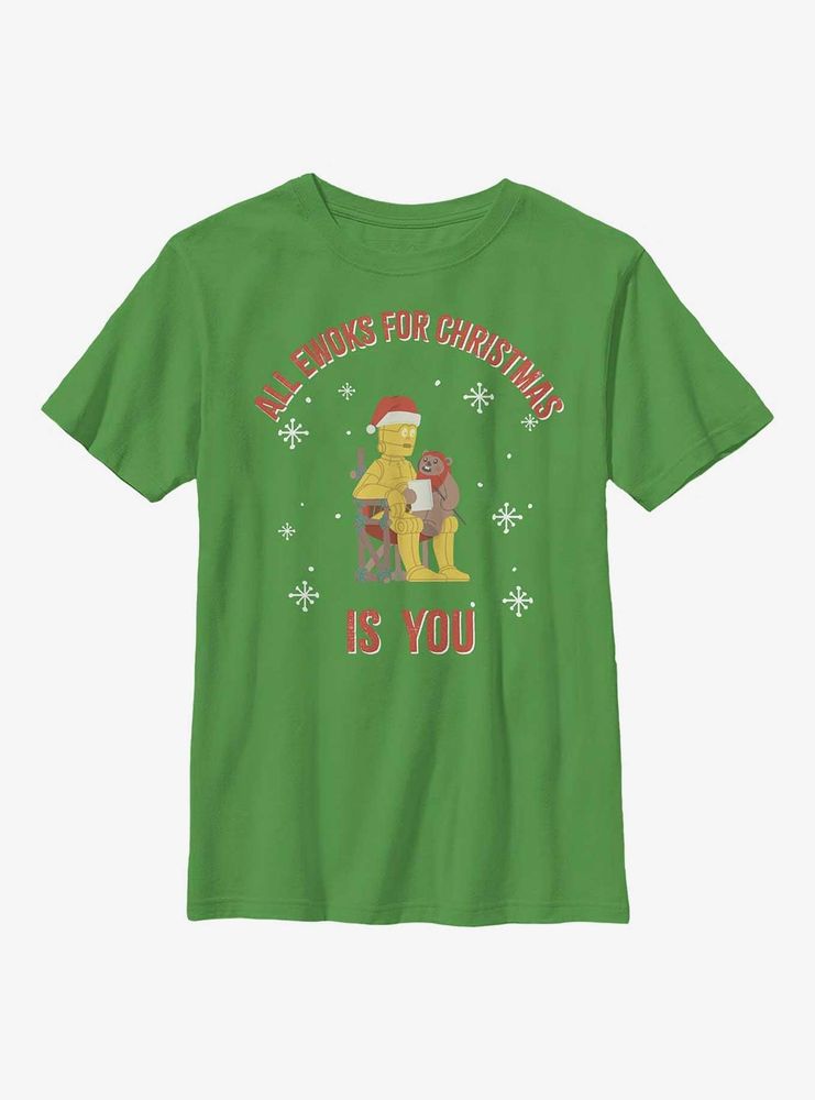 Star Wars Ewoks For Christmas Youth T-Shirt